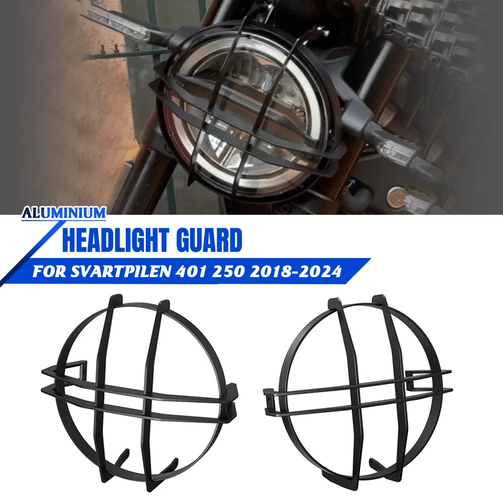

Front Headlight Grille Guard Cover Protector Headlamp FOR HUSQVARNA SVARTPILEN 401/250 2017-2018-2019-2020-2021-2022-2023
