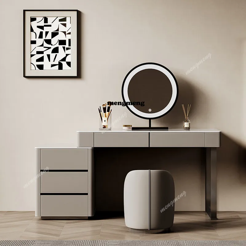 

Cheap Hidden Makeup Vanity Desk Luxury Drawer Grey Mirror Makeup Vanity Desk Vintage Modern Kaptafel Furniture For Bedrooms