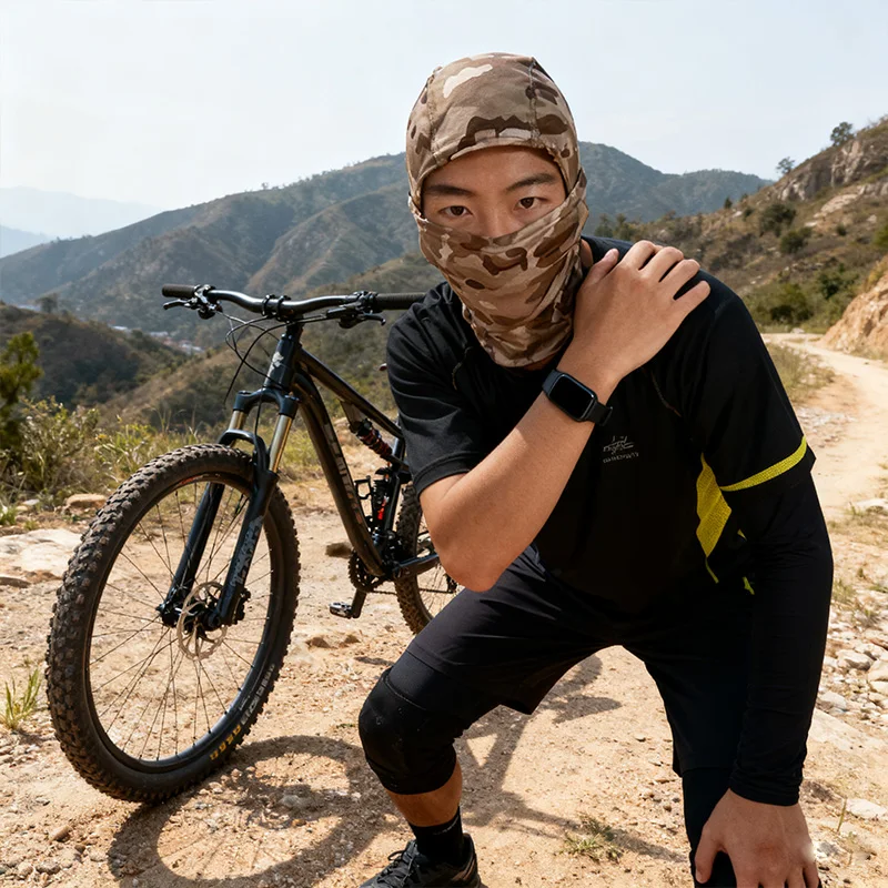 خوذة قريبة لركوب الدراجات في الهواء الطلق، خوذة تكتيكية مقاومة للرياح، ركوب الدراجات، غطاء كامل للمشي لمسافات طويلة، وشاح تزلج دافئ