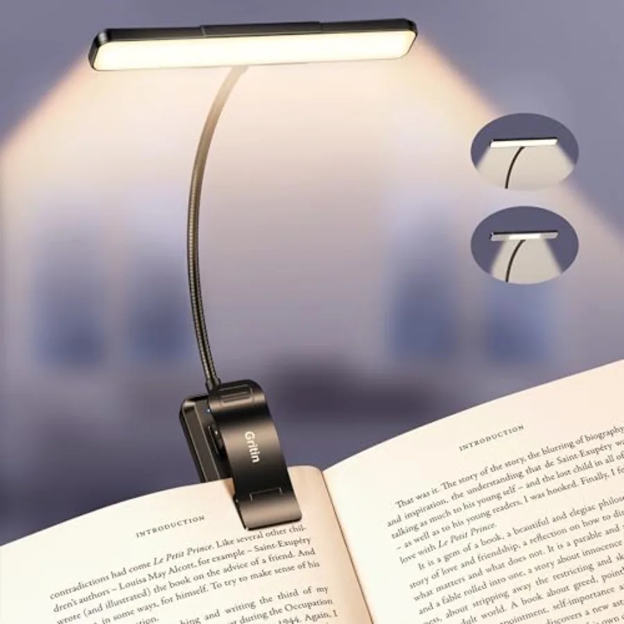 

2026 Gen 2 Book Light for Reading- 32 Eye Caring Full Spectrum LED, 5 Colors and 5 Brightness, Adjustable Wide/Narrow Beam, Upg