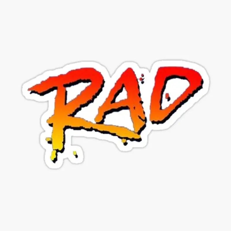 Rad Bmx Movie 1986  Sticker for Laptop Decor Bedroom Car Cute Cartoon Art Fashionable Public Suitcase