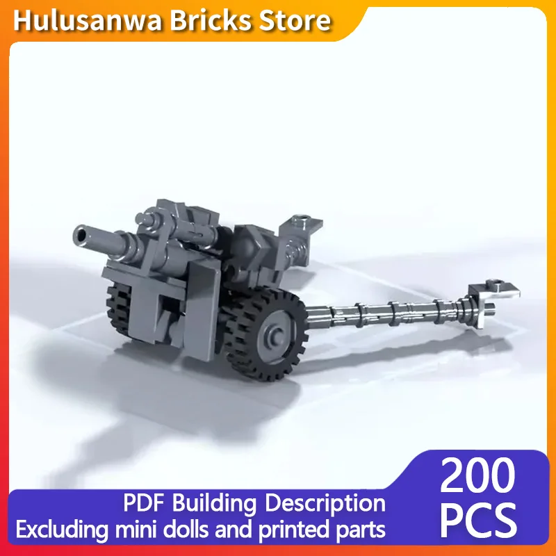 

M2A1 WW2 Light Howitzer Model MOC Building Bricks War Equipment Modular Technology Gifts Holiday Assemble Children Toys Suit