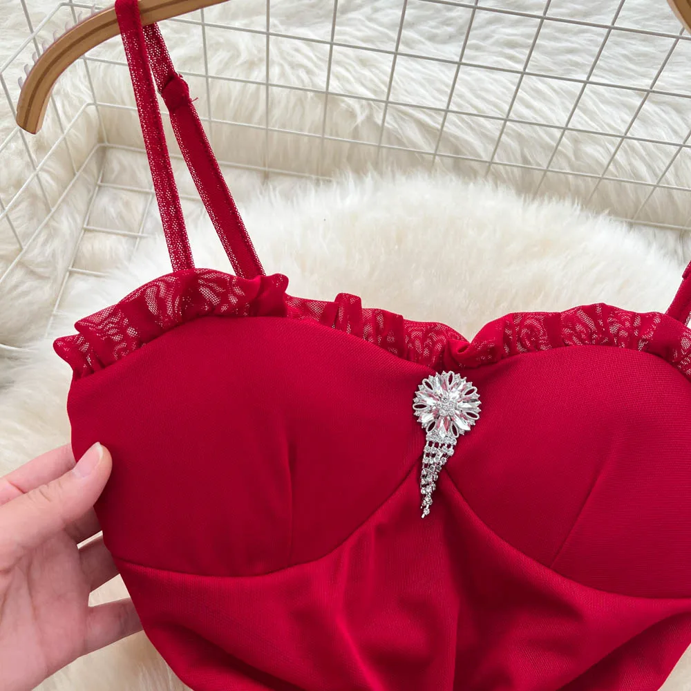 Chic vintage albero commestibile fungo strass elegante fata moda coreana Boho abbigliamento donna vestito