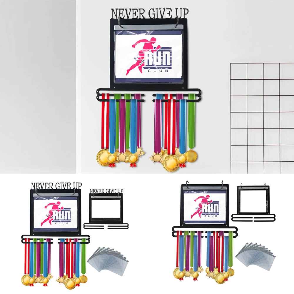 

Medal Display Stand Wall Mounted Iron Medal Display Hanger for Wall Home Badge Competition Gymnastics Swimming Medal Winner