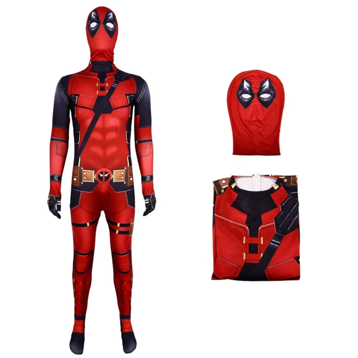 Fato de Cosplay Deadpool 3 infantil e adulto, novo super-herói, Os Vingadores, impresso Wolverine, bodysuit zentai, terno de Halloween masculino e masculino