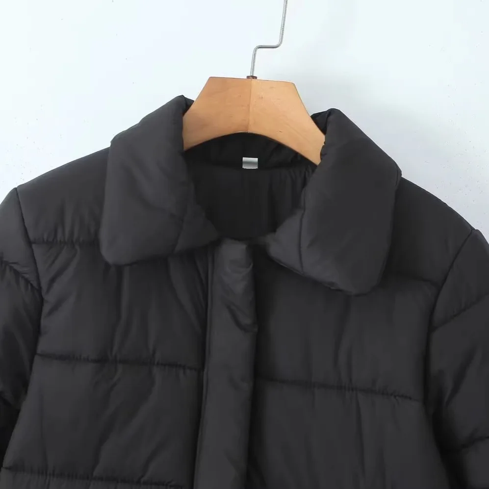Chaqueta cálida pequeña fragante para otoño e invierno, abrigo Vintage para mujer, chaqueta acolchada de algodón, Parkas largas gruesas