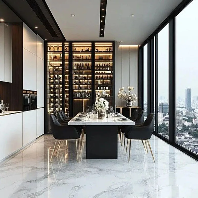 

Custom Made Luxury Custom High End Furniture Home bar Glass Wine Display Living Room Furniture Modern Wine Glass Cabinet