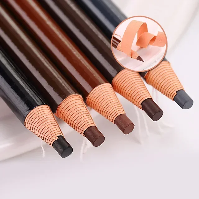 1Pc Long Lasting Eyebrow Pencil  Black Brown Gray Waterproof Natural Pull Eye Brow Enhancers Pen for Eyes Cosmetics Makeup Tools