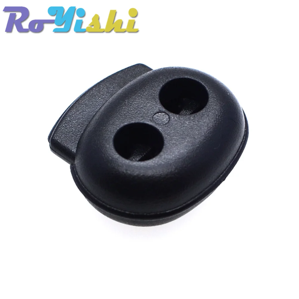 25 Pcs/Pack Plastic Cord Lock Stopper Toggle Clip Black 18mm*19mm*6.5mm