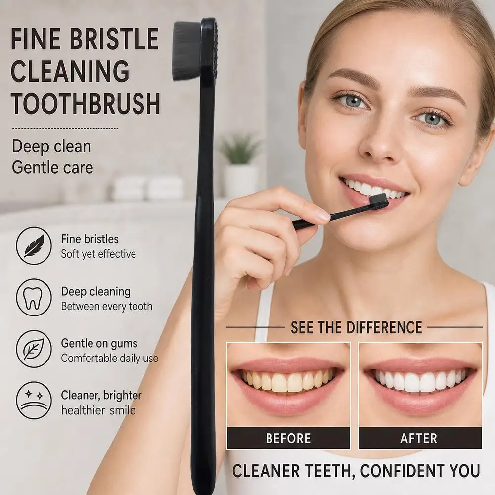 Cloud Soft Multi Colored Flat Head Toothbrush Ten Thousand Bristles Small Head High-End Fine Soft Bristles