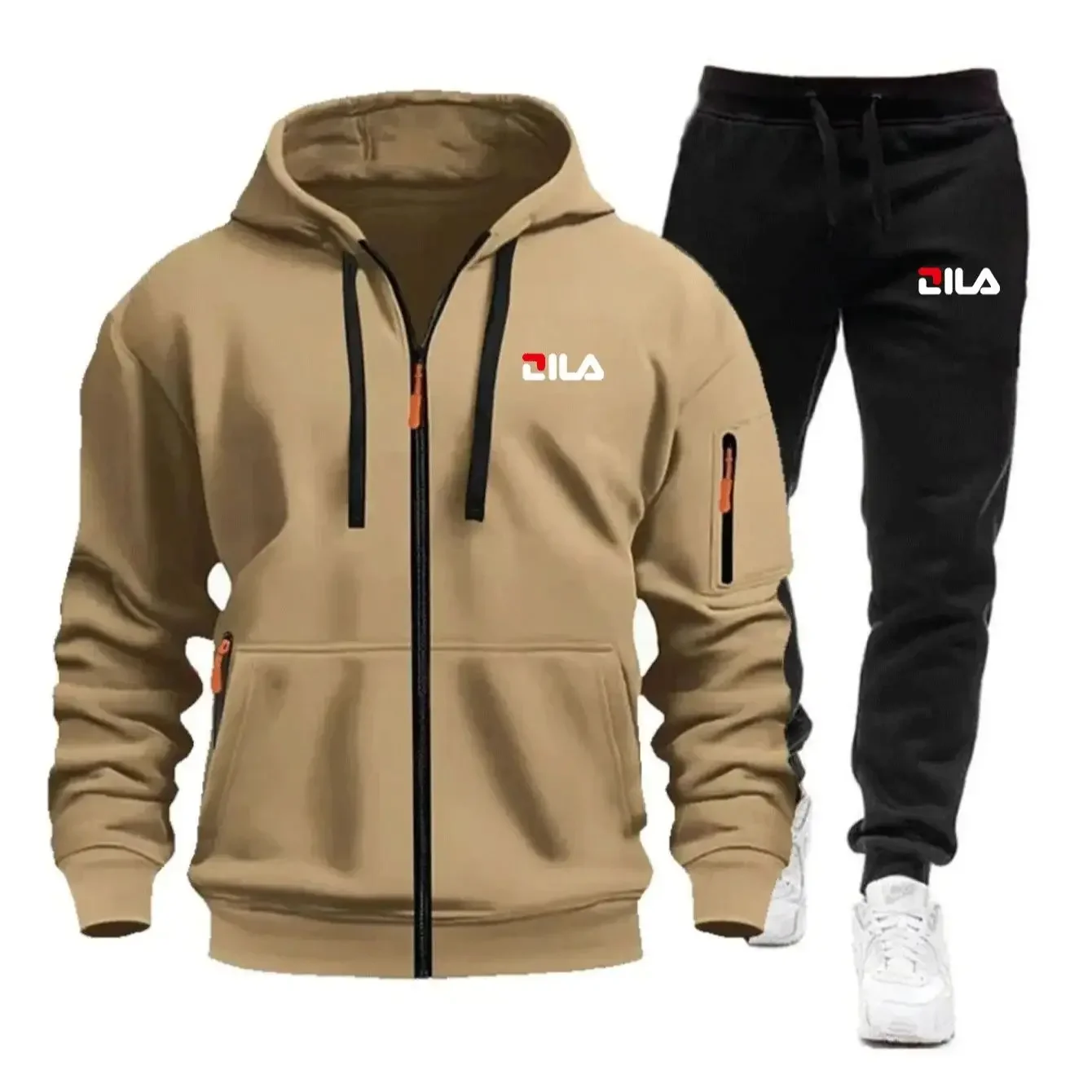 

Men's Spring/Summer New Model Fitness Sports Outfit Hoodie + Pants - Casual, Fashionable Jogging Set - Trendy Sports Shirt Set