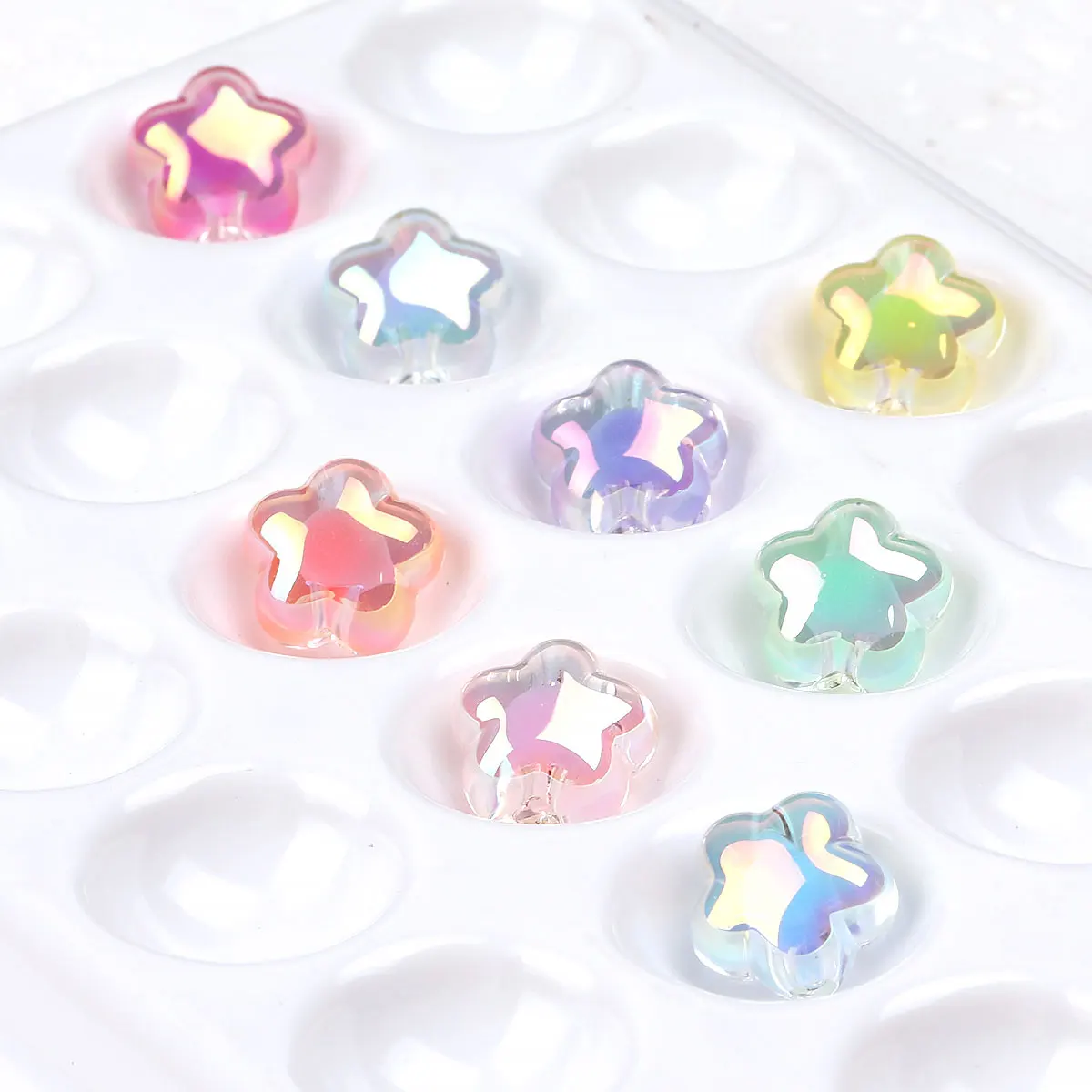 30pcs/60pcs Beads & Bead Assortments Decorative Beads Bohemian Acrylic Beads Vibrant Cute Translucent Star Shape Colorful Unique