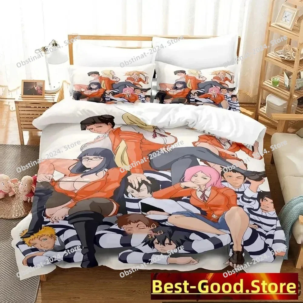 

3D Anime Prison School Bedding Set Duvet Cover Bed Set Quilt Cover Pillowcase Comforter king Queen Size Boys Adult Bedding Set