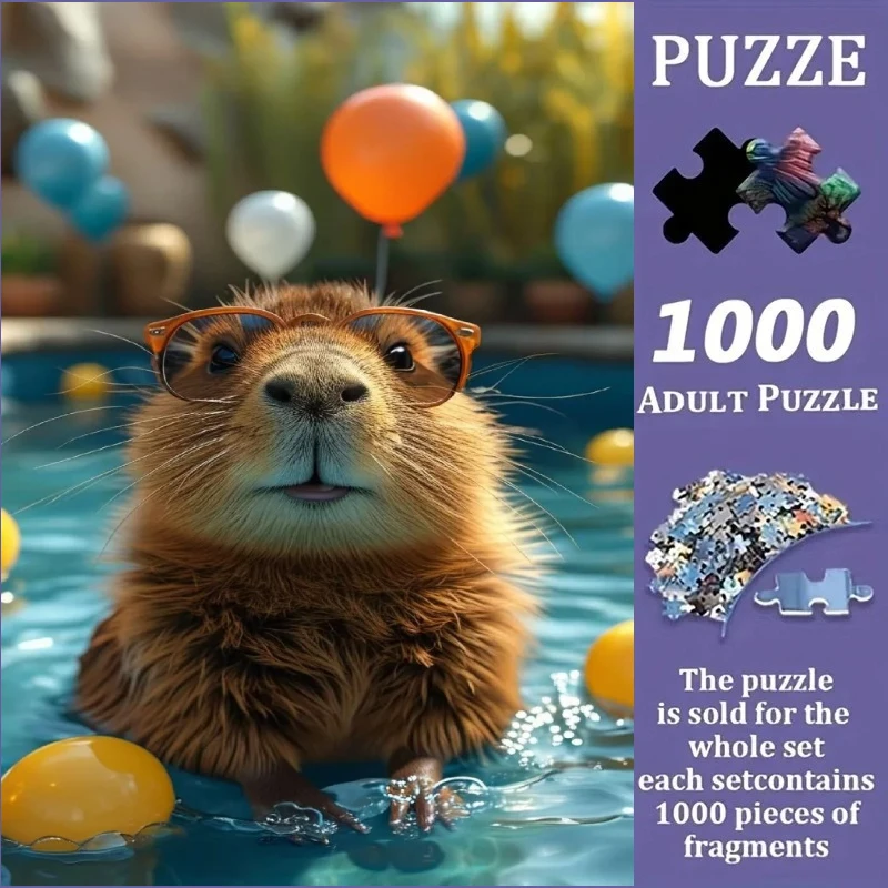 quebra-cabeca-de-1000-pecas-quebra-cabeca-de-capivara-perfeito-para-diversao-criativa-em-familia-presente-brinquedo-divertido