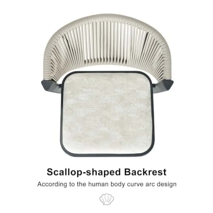 مجموعة مقاعد بارتفاع مضاد مكونة من قطعتين للفناء الخارجي وجزيرة المطبخ بتصميم عصري من الخيزران مع لمسة نهائية رمادية M