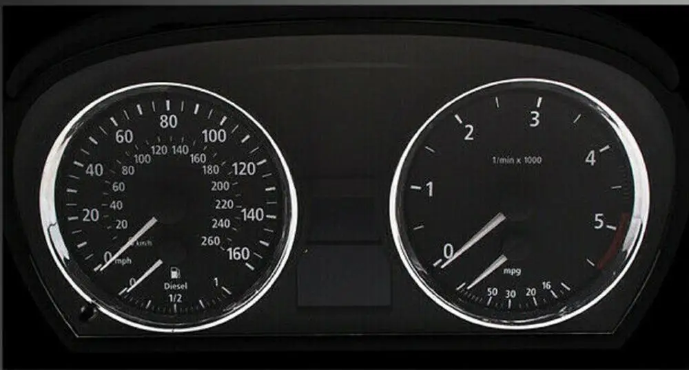 

Elegant Easy-Install Chrome Dashboard Dial Gauge Rings Bezel Trim For BMW E90 91 92 93 3 Series 06-11 (Matt Silver)