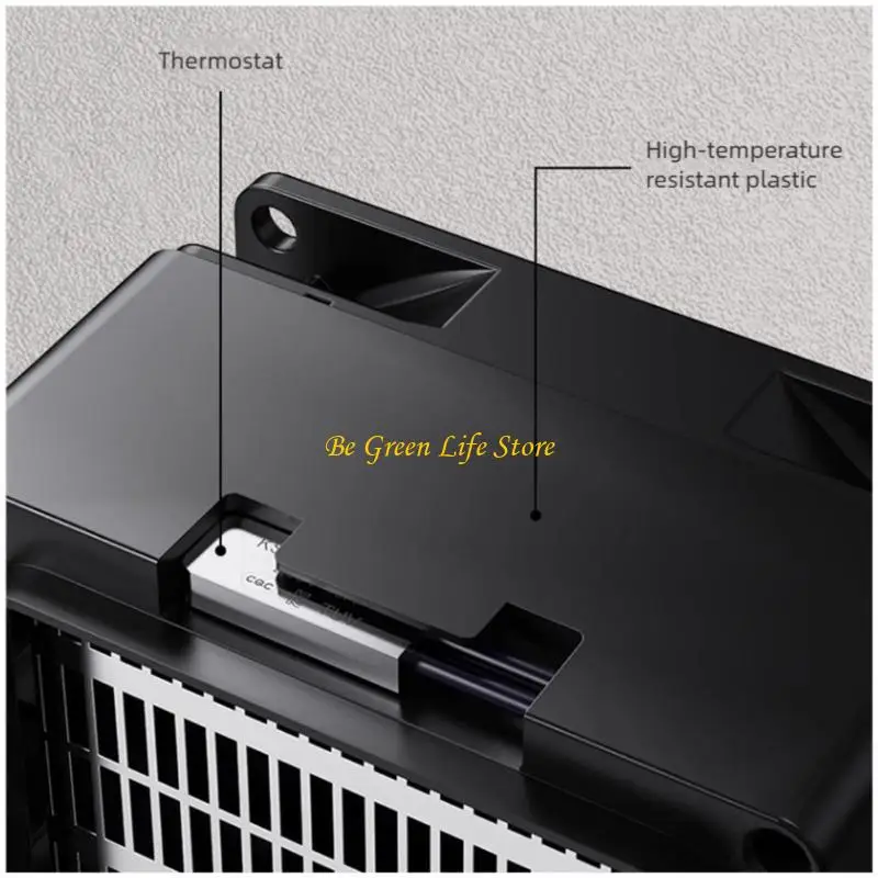 

M7DF 370W Space Heater, Wall Outlet Electric Space Heater as Seen with Timer, Led Display, Adjustable Thermostat, Compact for