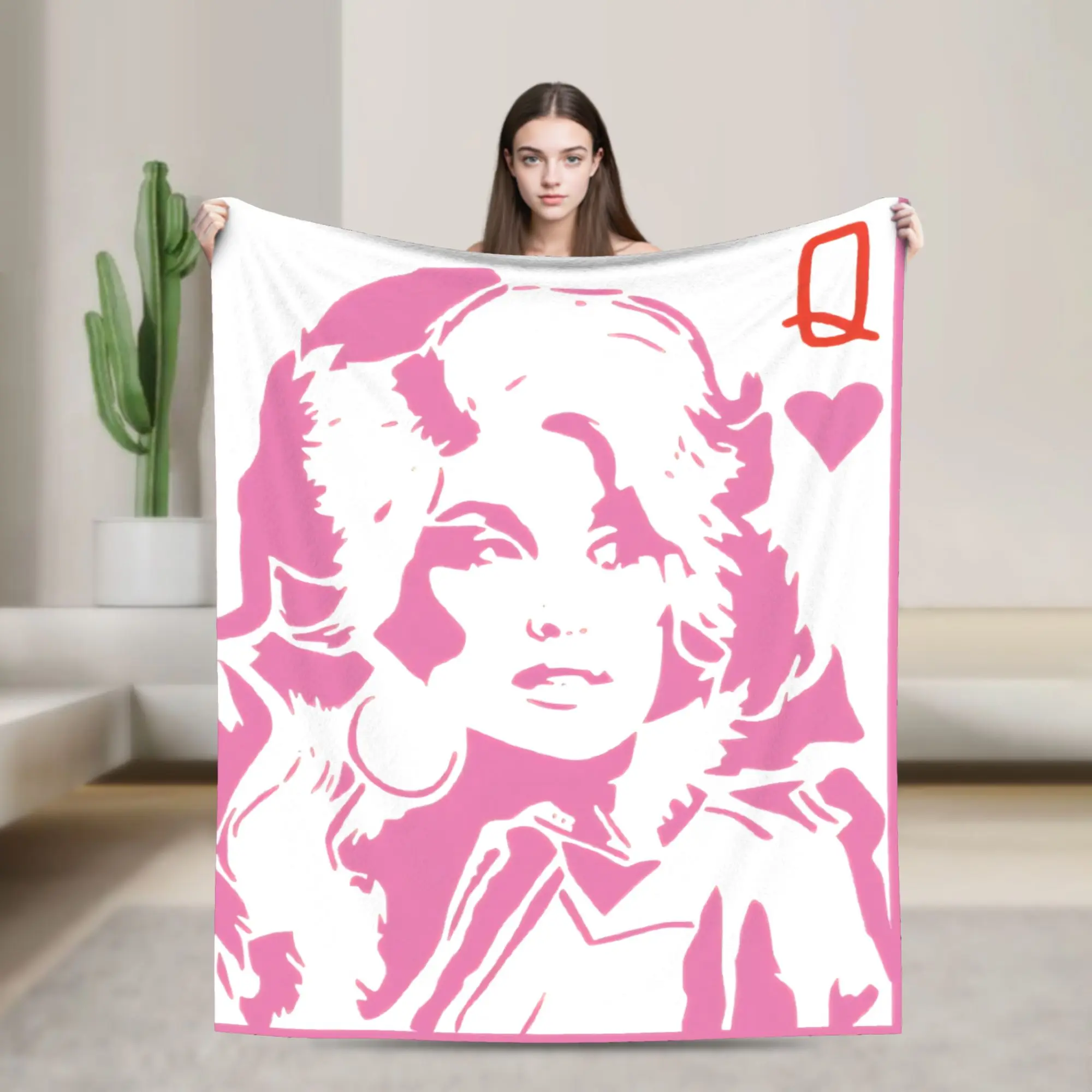 America Singer D-Dollys Flannel Throw Blankets Music Blanket for Bed Outdoor Warm Quilt