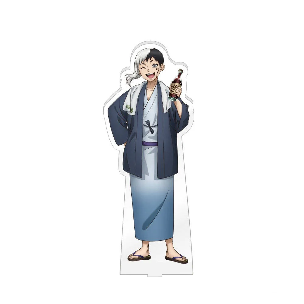 Anime Store Dr. Stone Ukyo Saionji Gen Asagiri Tsukasa Shishio Onsen Ver Acrylic Stand Desktop Decor Fans Charm Gifts About 15cm