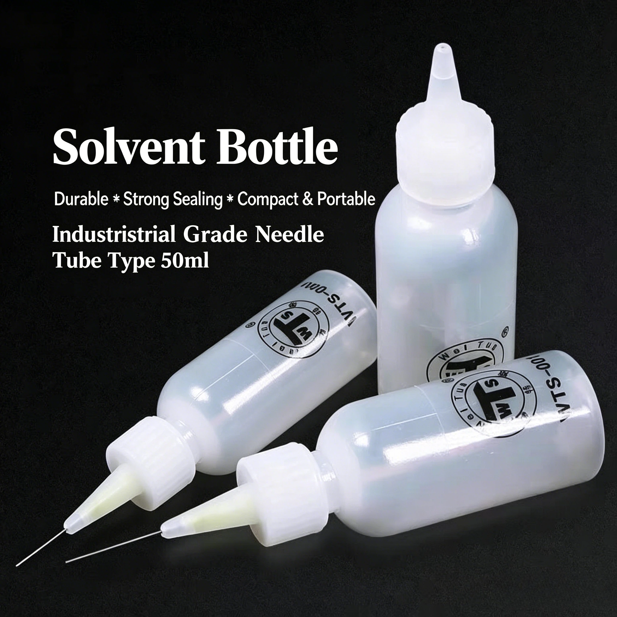 50ML WTS-001 Plastic Liquid Alcohol With Needle For Dispenser Rosin Solder Flux Paste For Phone PCB Welding Repair
