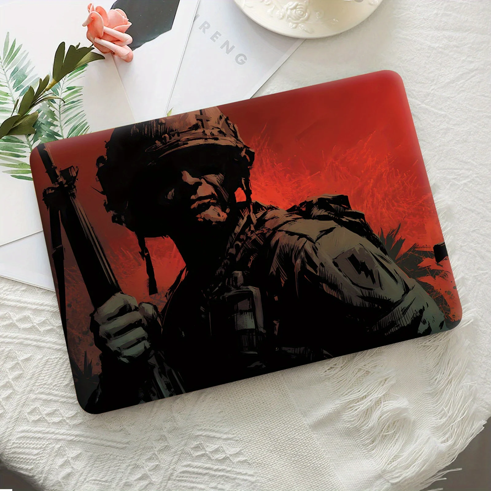 

DIY 1 набор из 2 шт., наклейки на кожу ноутбука в стиле воина, наклейки на чехол для ноутбука 12-15,6, материал: ПВХ