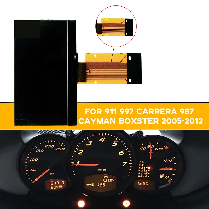 Dashboard LCD Display Replacement for Porsche Carrera Cayman Aging Delamination Cracking Missing Pixels Black Screen