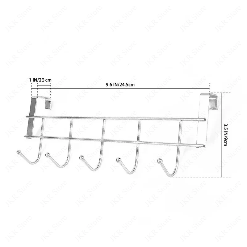 Stainless Steel Over Door Hook Small Cabinet Door Hanger for Clothes Towels Bags Kitchen Bathroom Bedroom Storage Organization view 6
