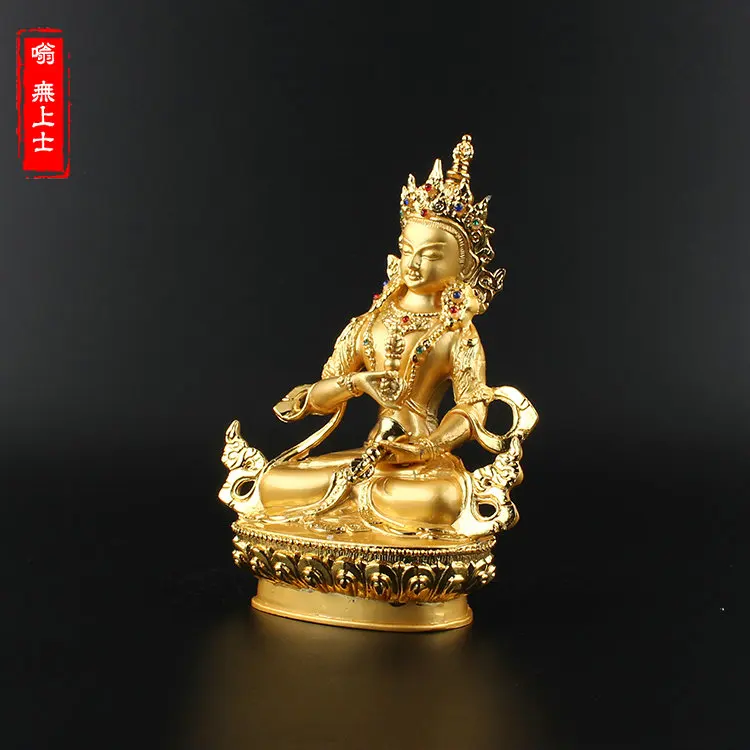 HOT SALE 14 # Greco-Buddhist HOME OFFICE Talisman efficacious House Tibetan Vajrasattva Gilding Buddha statue