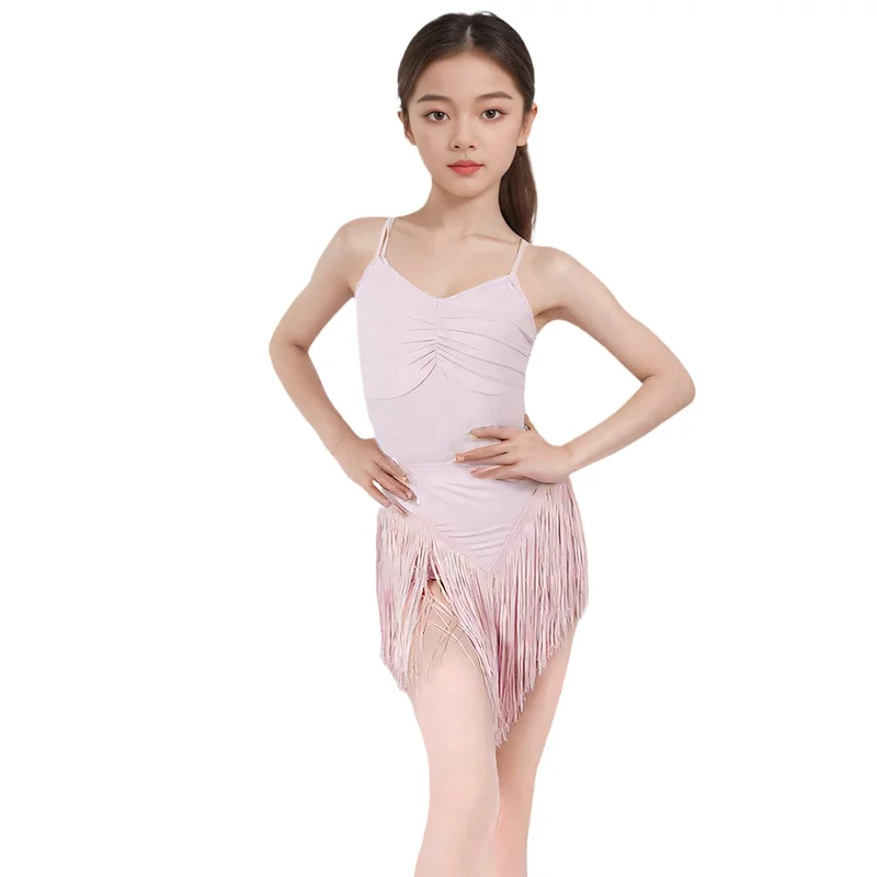 Costume d'entraînement de danse latine pour filles, Costume de spectacle pour enfants, règlements de compétition, robe de danse latine, nouvelle collection