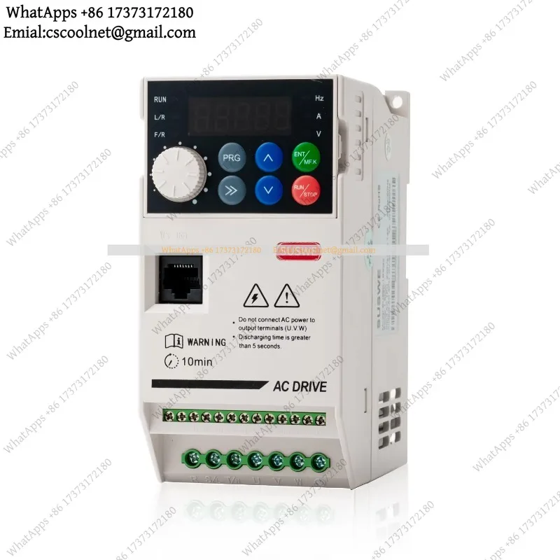 Heavy-Duty VFD Frequency Inverter, 220V Single Phase Input to 380V 3 Phase Output, 1.5-7.5KW AC Motor Speed Controller Drive