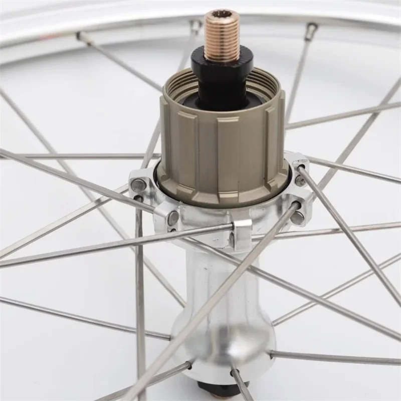 Folding bike 16inch rim 349 wheelset polished for brompton 7speed wheel Cline Pline Tline 7V
