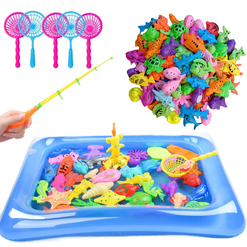 مجموعة صيد مغناطيسية قابلة للنفخ لحمام السباحة للأطفال ألعاب صيد للترفيه والترفيه ألعاب مثالية للصيف في الهواء الطلق TMZ