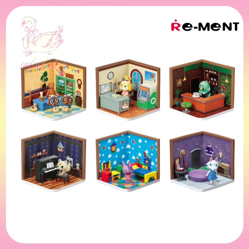 

Оригинальный Re-Ment Animal Crossing Happy Room слепая коробка настольное украшение миниатюрные фигурки коллекция детский рождественский подарок