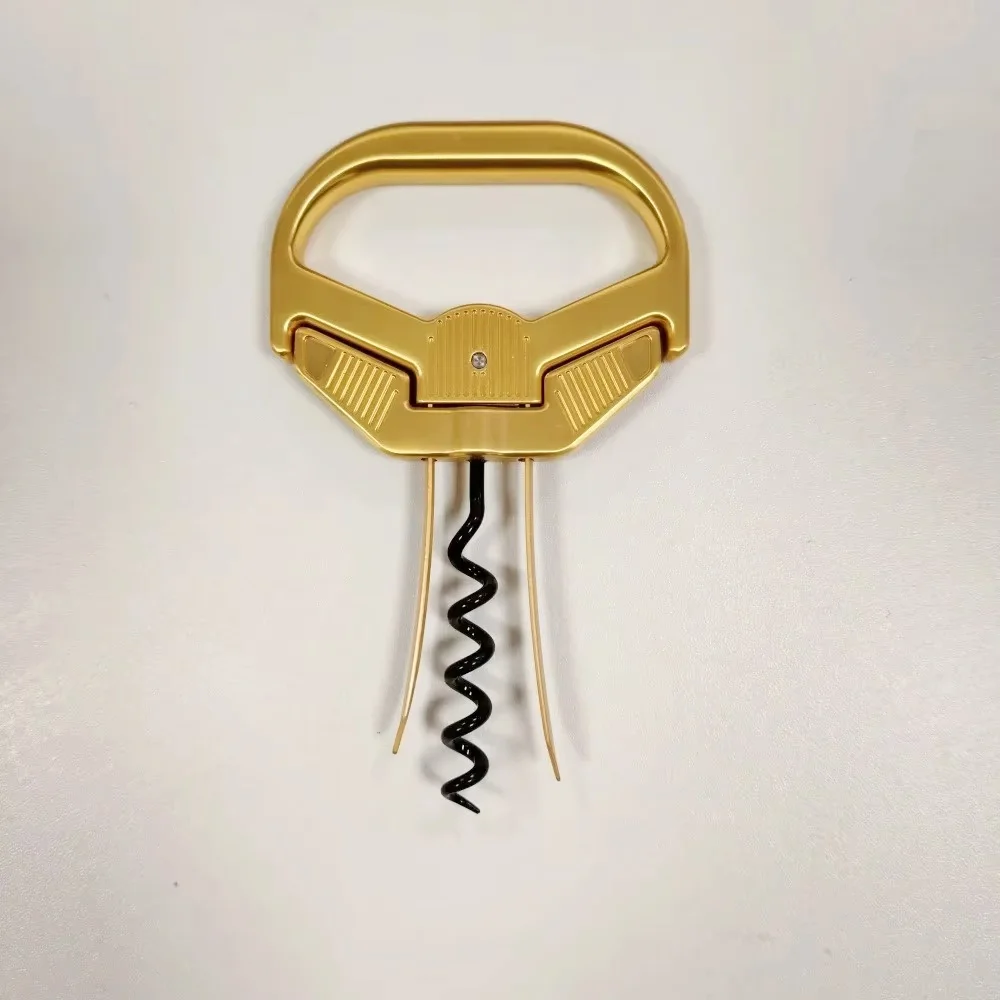

Limited Edition Gold Metal Wine Bottle Opener Premium Diamond Design Household Clip Old Wine Knife Essential Tool for Wine Lover
