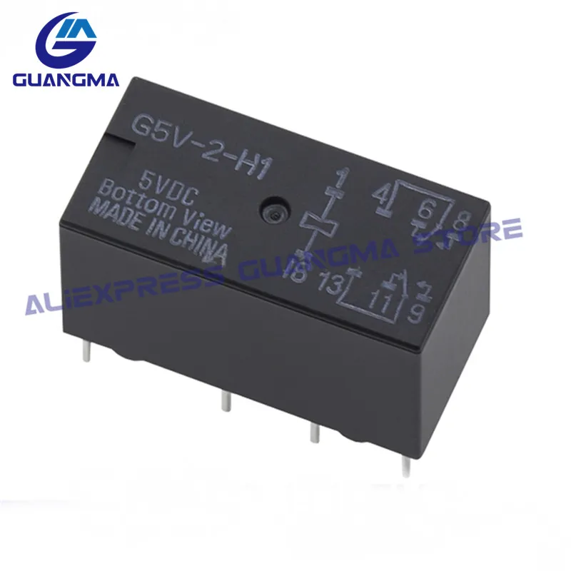 10PCS 100% NEW Signal Relay G5V-2 G5V-2-H1 5VDC 12VDC 24VDC 8Pin G5V-2-5VDC G5V-2-12VDC G5V-2-24VDC