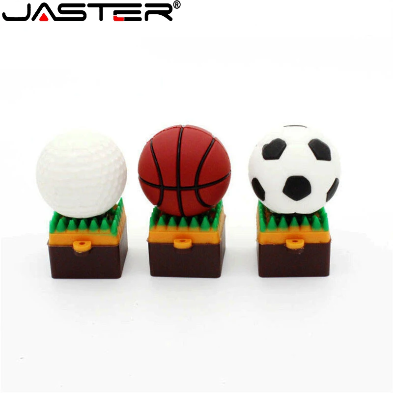 Football USB Flash Drive Sports Cartoon Memory Stick 128GB Basketball 64GB Tennis Pen Drive Baseball Creative Gift Golf U Disk