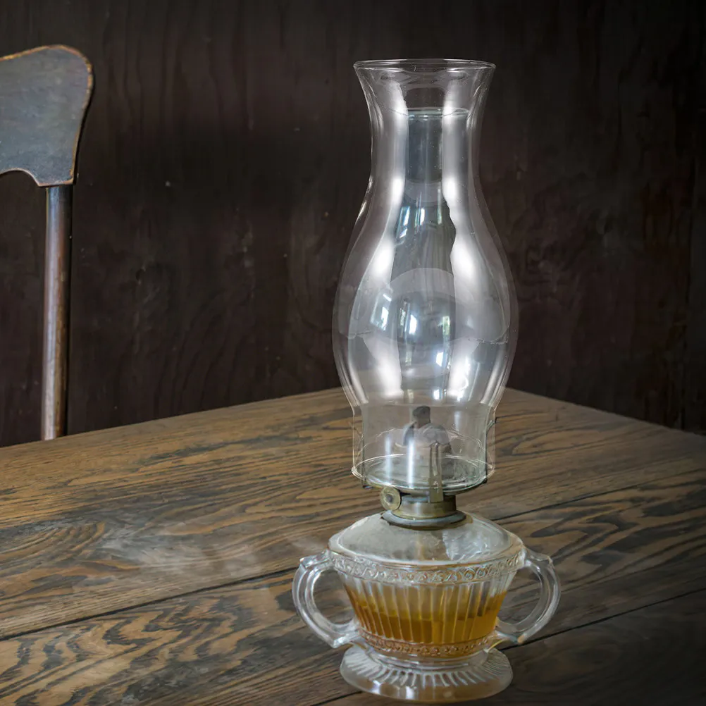 

2 шт. Стеклянные плафоны для масляных ламп, прозрачные, винтажные, с гофрированным верхом, для ламп-фонарей, с гофрированным верхом, для дымоходов