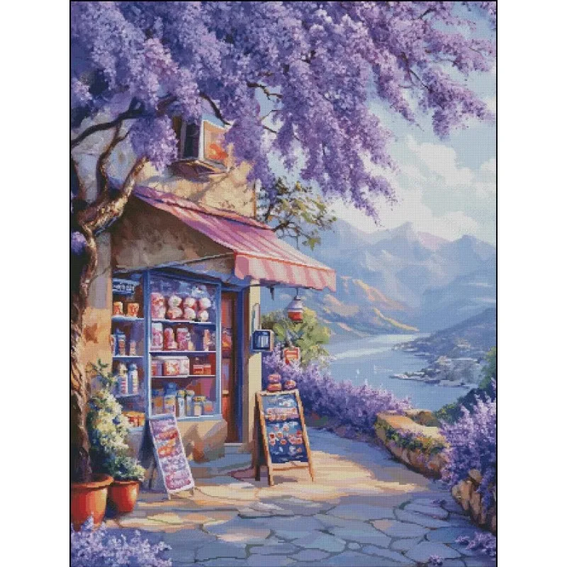 

Цветы глицинии 14CT 16CT напечатан на холсте, набор для вышивки крестом «сделай сам», набор с китайским узором, домашнее рукоделие, вышивка, 118 цветов