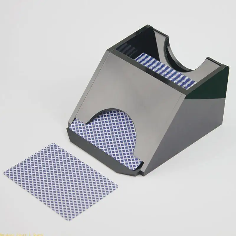 

A0KA 1 Deck Acryl Playing Card сделки для обуви для обуви Shuffler Table Gaming Pokers Дилер для разделения палуб.