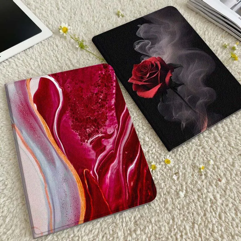 

Red Abstract Swirl Pattern Tablet Case For Xiaomi Redmi Mini Pad SE K 2 4 5 6 7 8 2023 2025 11 8.8 11.2 10.1 Pro Gift