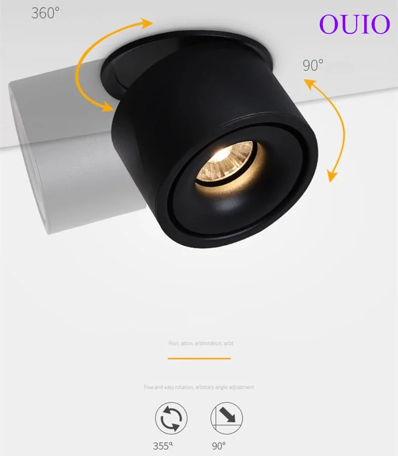 Adjustable Recessed COB Downlights 10W 15W 20W Dimmable LED Ceiling lamp Nordic Spot light for indoor Spot lighting fixture