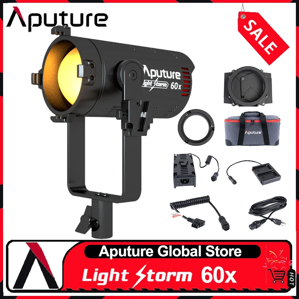 

Aputure LS60x 60w 2700-6500K Bi-color COB LED Photography Fill Light Waterproof Studio Video Light Controled by Smart App