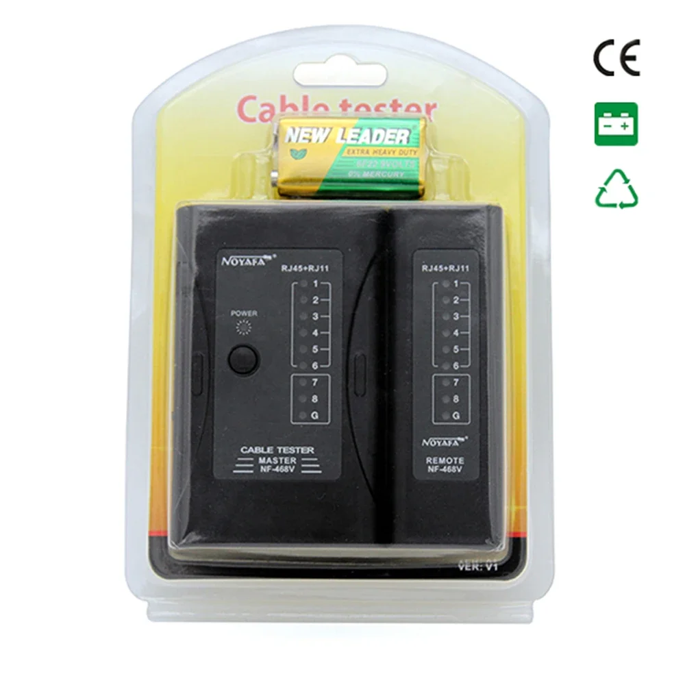 Noyafa NF-468V Network Ethernet RJ45 CAT5E CAT6 LAN Cable Tester RJ11 Test Tools For UTP/STP Line RJ12 Wire Check