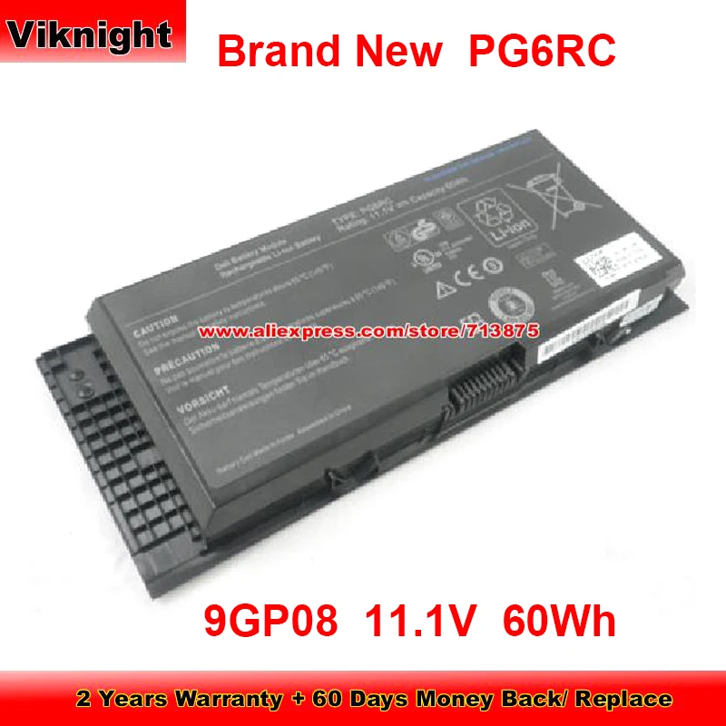 Brand New PG6RC Battery R7PND for Dell Precision M4700 M4800 M4600 M6800 M6600 M6700 312-1176 823F9 97KRM 9GP08 11.1V 60Wh