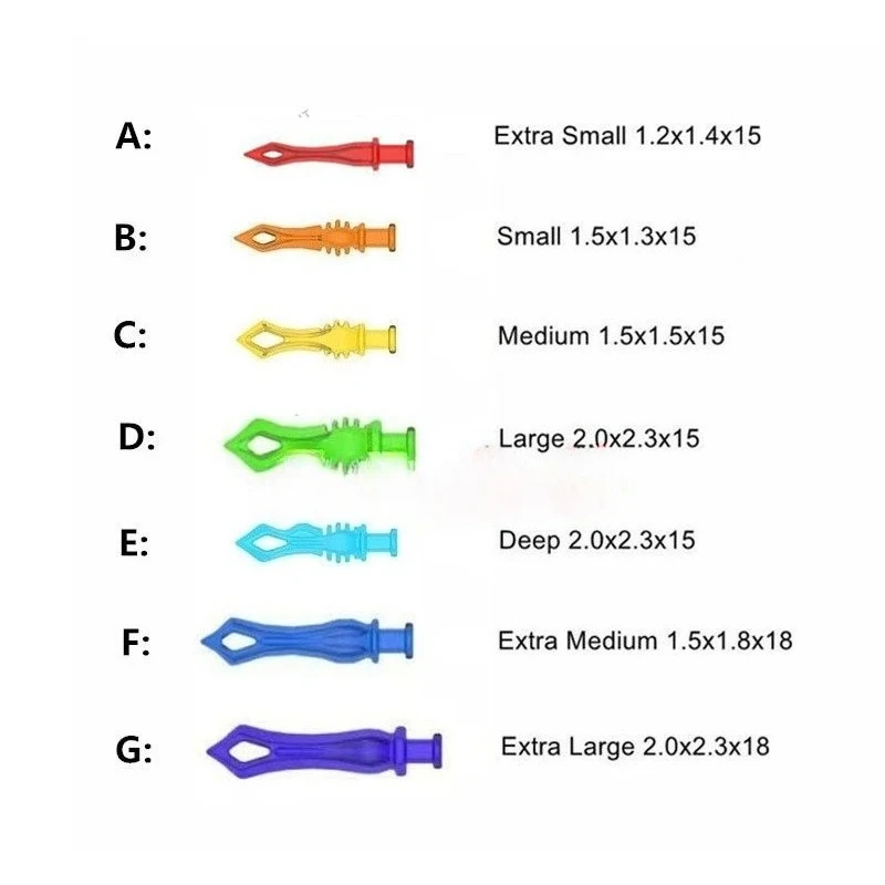 210pcs/Box Dental Diamond Wedge Seven Models Available Color Plastic Diamond Wedge Dental Laboratory Materials
