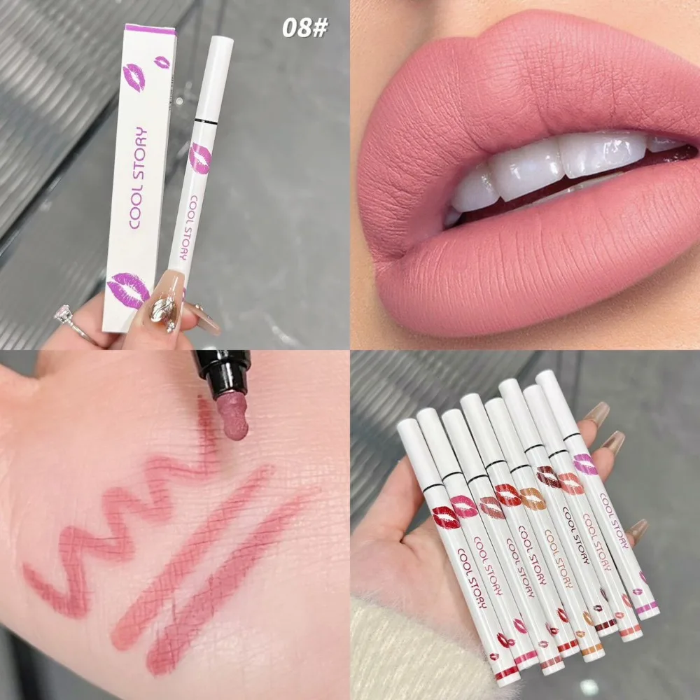 

Hot Longwear Liquid Lip Liner 2-in-1 Quick-Drying Matte Lip Stain Marker Long-Lasting Waterproof Lipstick for Lip Makeup