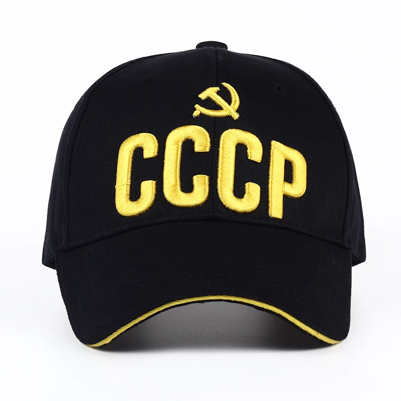 CCCP USSR-Casquette de Baseball Unisexe en Coton Noir et Rouge, avec Broderie 3D, Garros de Meilleure Qualité, Style Russe, Offre Spéciale