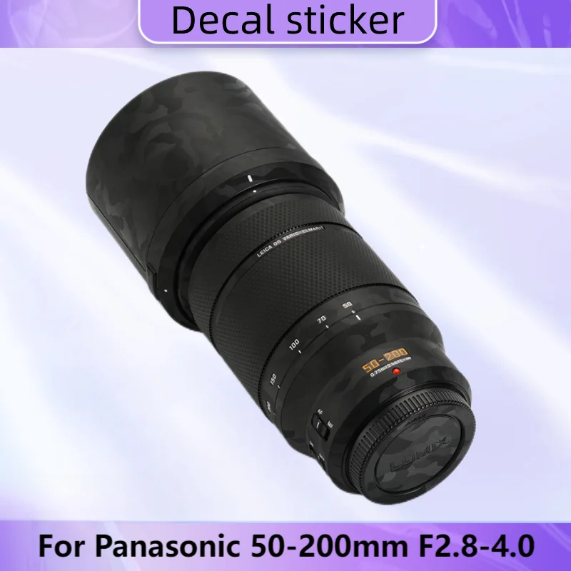 For Lumix G 50-200 Lens Decal Skin For Panasonic 50-200mm F2.8-4.0 Lens Wrap Cover 50200 Sticker 50 200 Lens skin