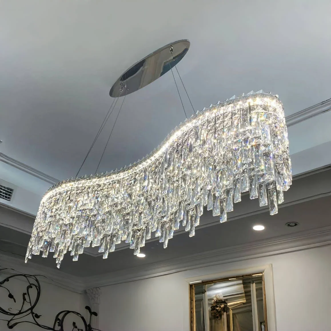

Итальянская хрустальная люстра для ресторана, длинная/круглая люстра для отеля, элитная люстра для виллы, бара