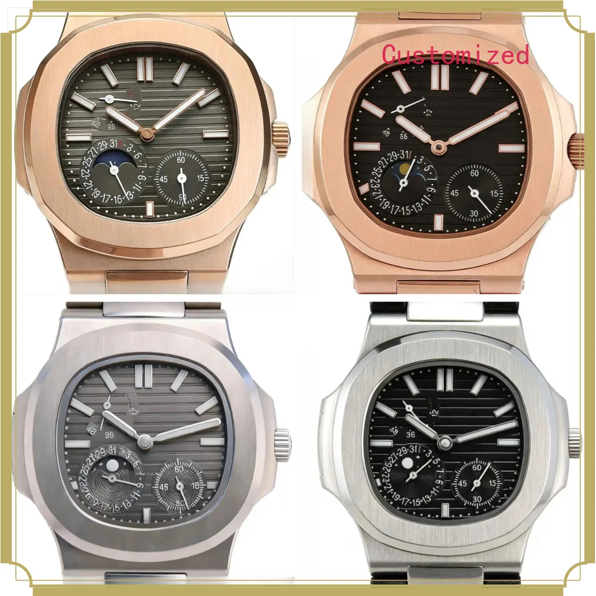 88A Store 40mm Men Luxury Watch In 904L Steel Automatic Mechanical Movement Customized Watches